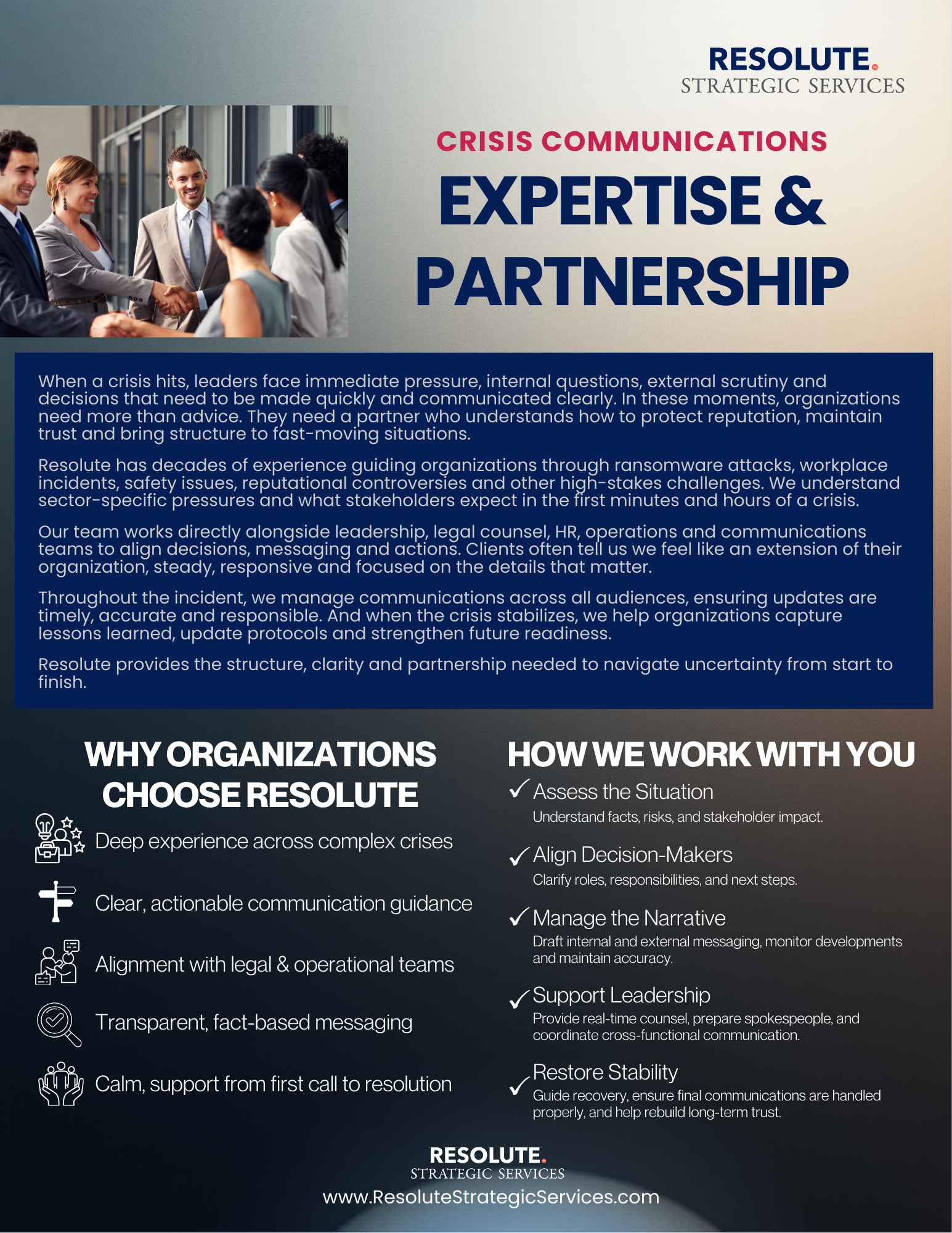 Crisis Communications – Expertise & Partnership